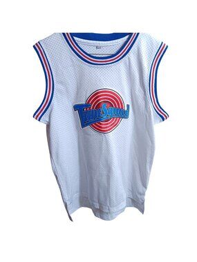 Large Space Jam Tune Squad Tweety 1/3 Basketball Jersey Mesh White L Unisex
